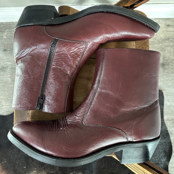 Old West zipper ankle cowboy boot - Picture 8 of 13